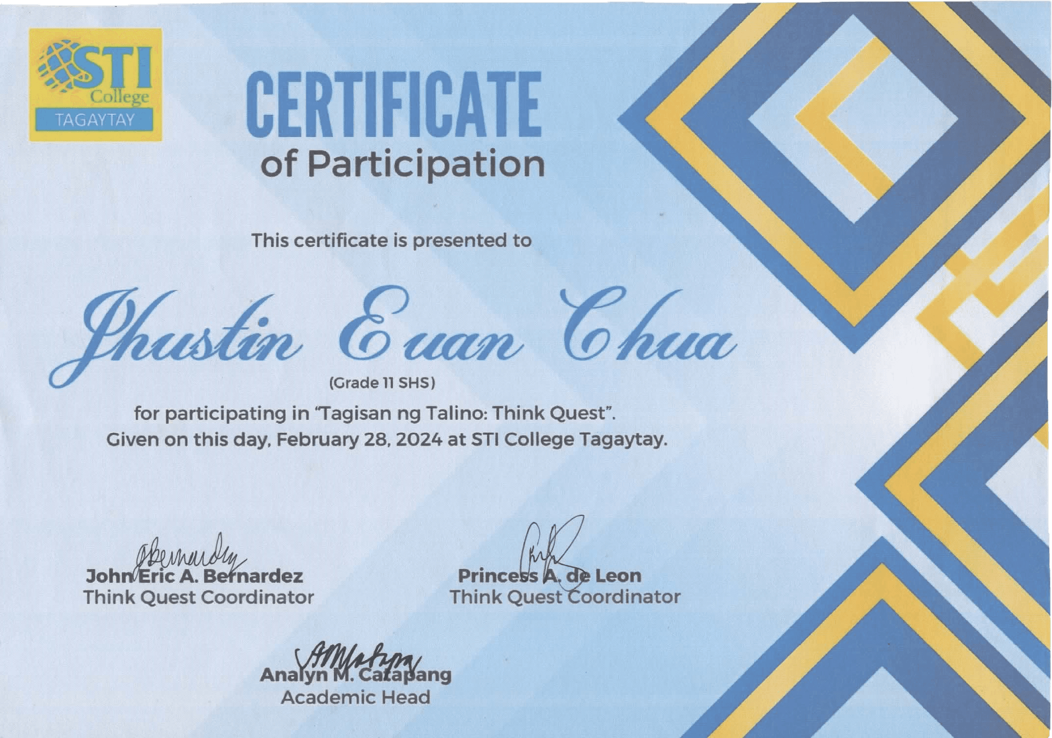 Thinkquest - Local Participant